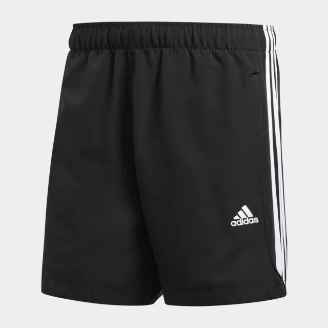 Adidas Herrenshorts Essentials 3 Streifen Chelsea Shorts schwarz Fitnessstudio Laufshorts