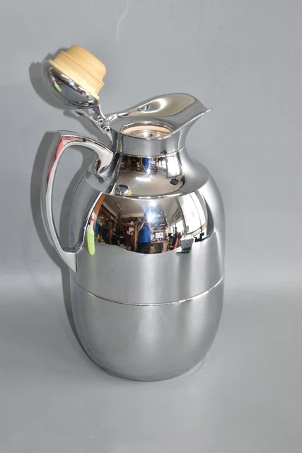 Brocca isolante grande in ottone cromato cromato caraffa termica 1,5 L scomparto #B1