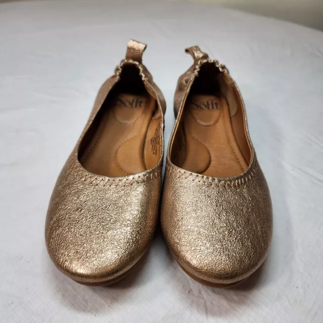 GOLD SOFT LEATHER Ballet Ballerina Flats Shoes by LOLA GONZALEZ UK