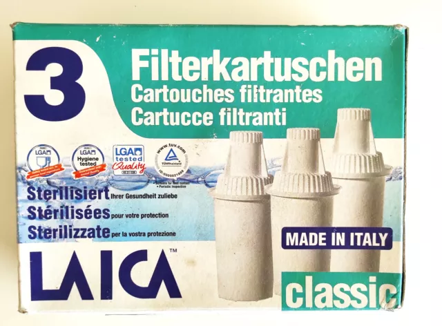 Cartouche LAICA lot de 3 cartouches /compatible Brita Classic / kenwood ,etc....