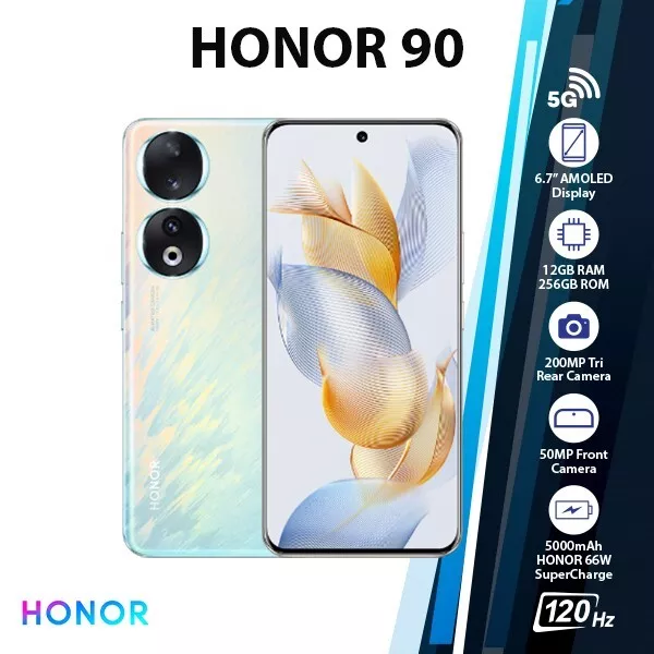 Móvil  Honor 90 5G, Black, 512 GB, 12 GB RAM, 6.7 Full HD+