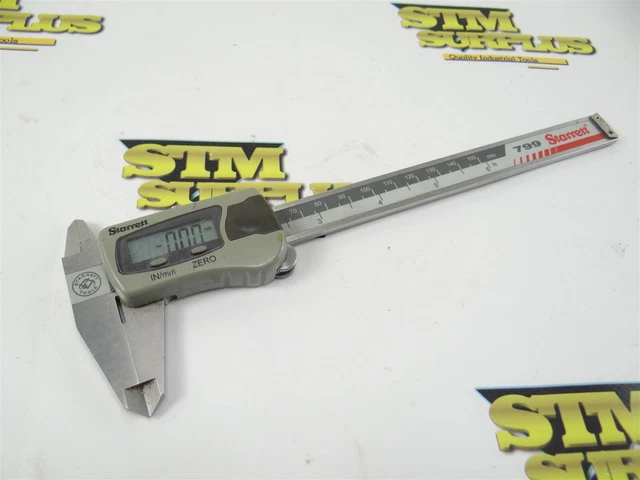 Starrett 6" Digital Calipers .0005" Grads Model 799