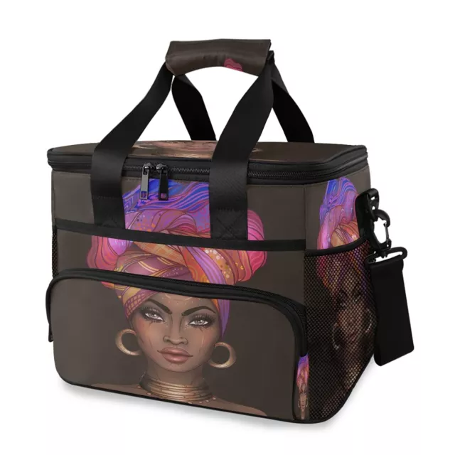 Large Cooler Lunch Bag African American Pretty Women 24-Can (15L) Insulated L...