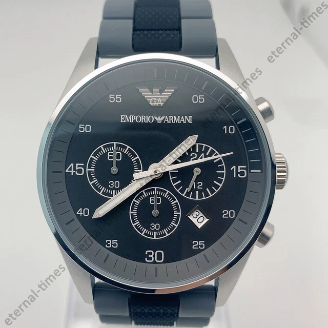 BRAND NEW GENUINE Emporio Armani Gents Ar5866 Silicone Mens