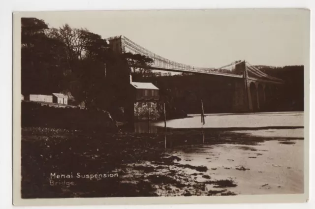 Menai Suspension Bridge Real Photo Postcard, B347