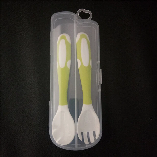 Travel Toddlers Baby Kids Utensils Spoon Fork Bendable Training Tableware Set