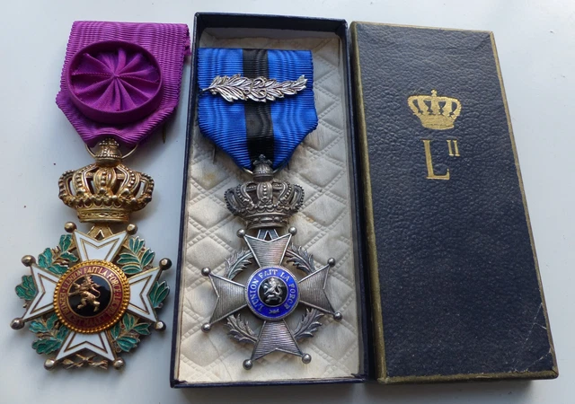 Médaille D'or Du Mérite – Ordre De Léopold II – Royaume De Belgique – Décoration Ancienne