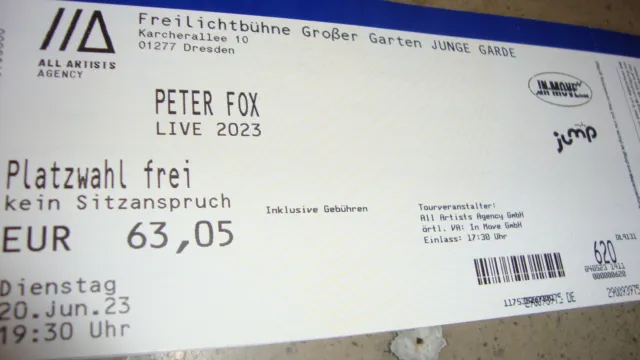 Biglietto concerto Peter Fox per Dresda il 20.06.23