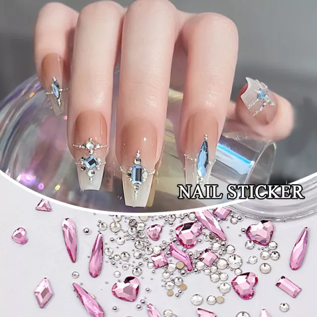 Cristal Verre Mix Bijoux Acrylique Décor 3D Nail Gem Nail Strass Manucure * 《