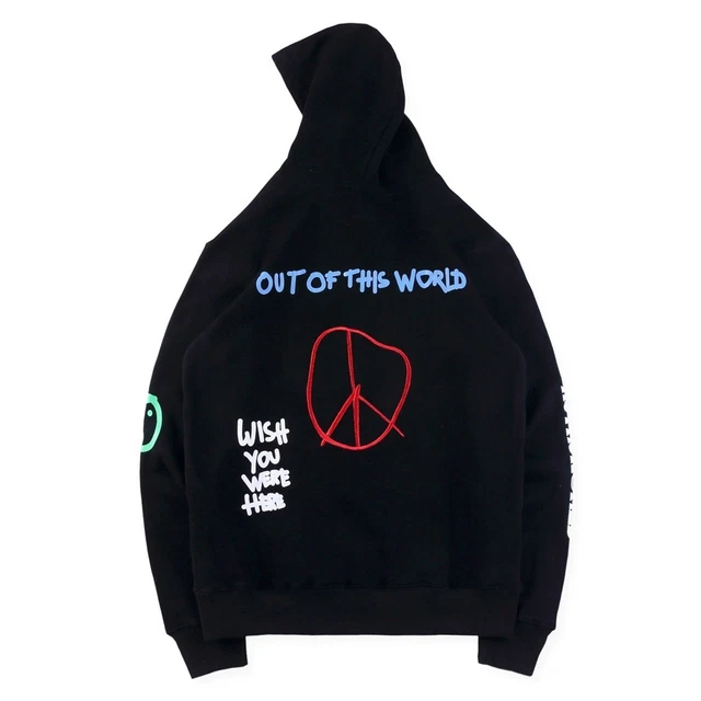 SWEAT SHIRT CAPUCHE Travis Scott Astroworld broderie Happyface