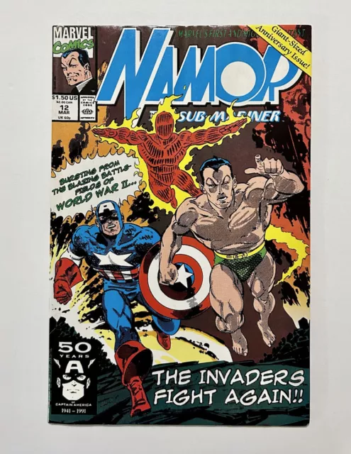 Namor The Sub-Mariner #12 Captain America Invaders! Byrne Marvel Comics 1991
