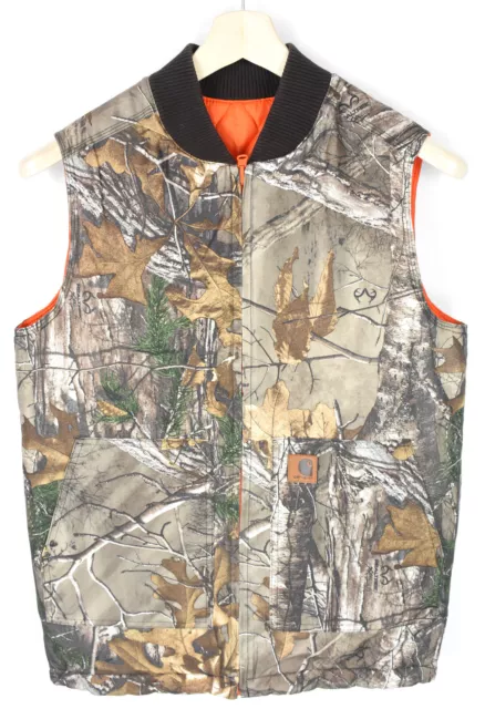 Carhartt Gilet Bambino XL (18-20) Due Lato Completo Zip Bombardiere Collo Tasche