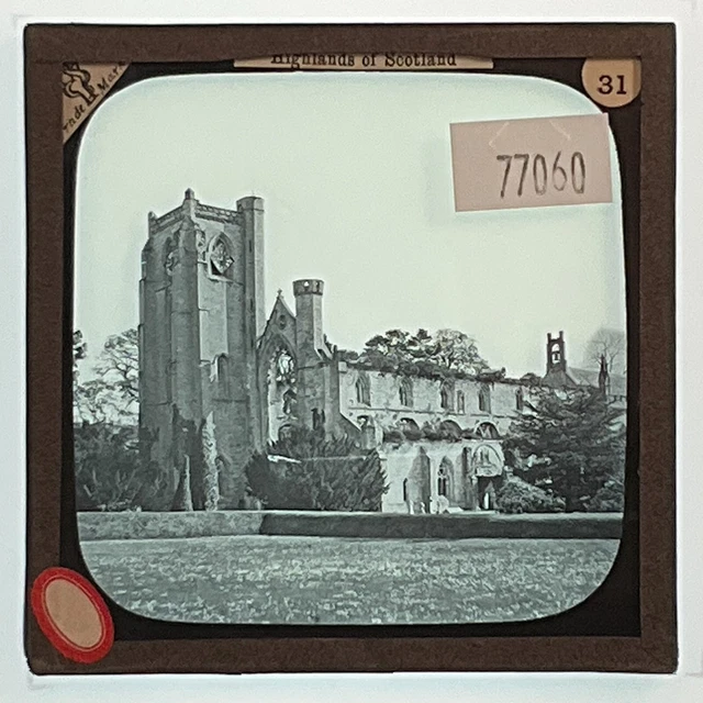 Magic Lantern Slide -  Highlands of Scotland - Dunkeld Church
