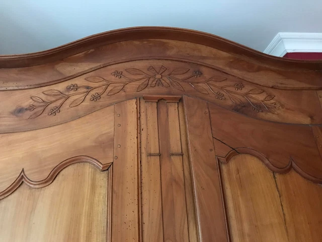 Superb Antique French Cherrywood Armoire Wardrobe 2