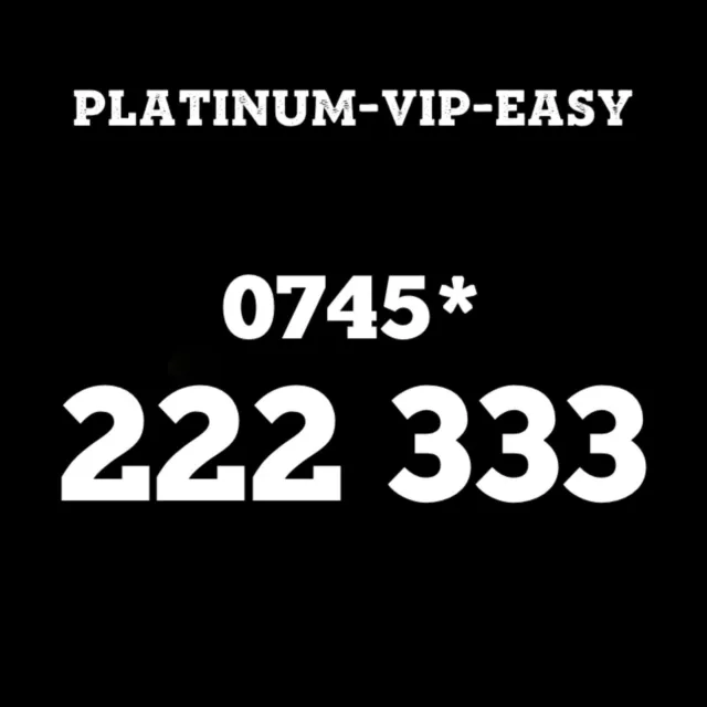 ⭐ Gold Easy Vip Memorable Mobile Phone Number Diamond Platinum Sim Card 222 333