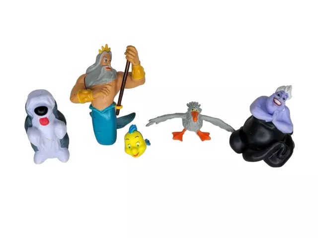 Disney The Little Mermaid 5pc Lot PVC Ariel Mini Figures Ursula Scuttle Seagull