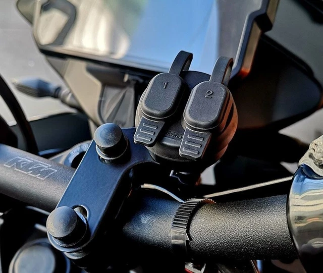Touratech Double Prise USB pour Bâti de Guidon