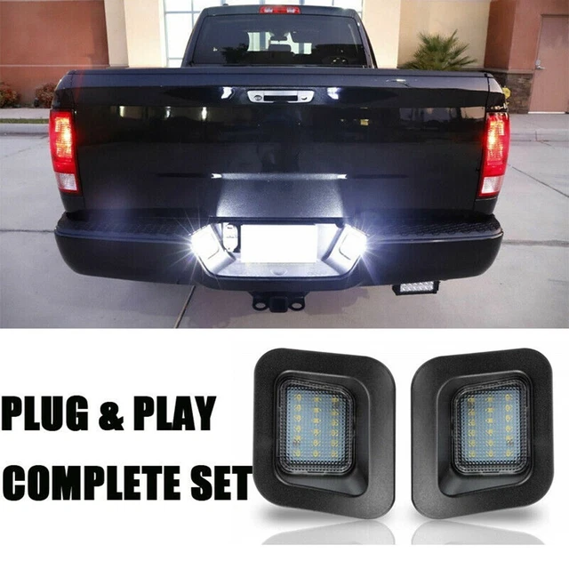 Kit De 2 Feux Arrière LED Pour Jeep Wrangler TJ YJ - Feu Stop, Cligno, Recul, Plaque Noir