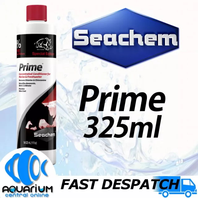 Seachem Prime 325ml ( 250ml + 30% Bonus ) Water Conditioner Dechlorinator Ager