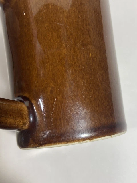 Vintage Brown Glazed Coffee Beer Mug Stein Man Cave USA DCC 7