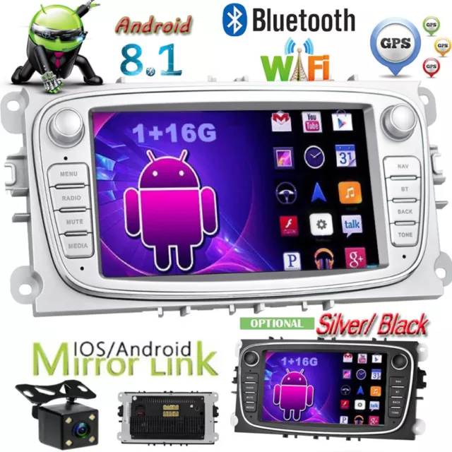 Android8.1 Car Radio Stereo 7'' GPS Navi For Ford Focus Mondeo C/S-MAX Galaxy II