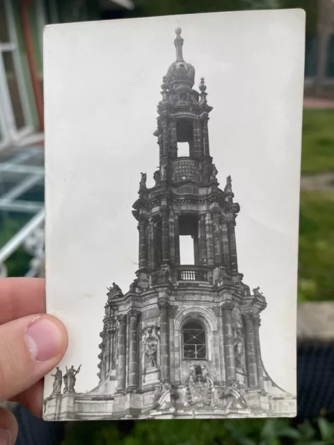 AK Postkarte 1950 Dresden monument kirche / schloss