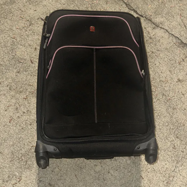 Swiss Gear Black Suitcase With 360° Rolling Wheels