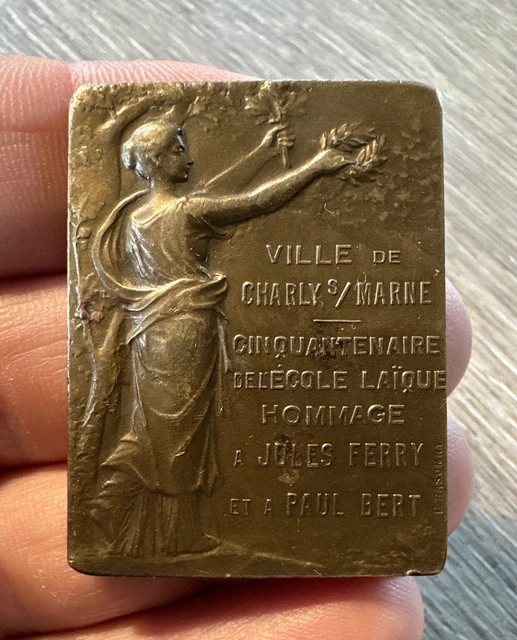 Médaille Gymnastique Art Nouveau Par Rasumny - Or Plaqué - XXème - Collection Française