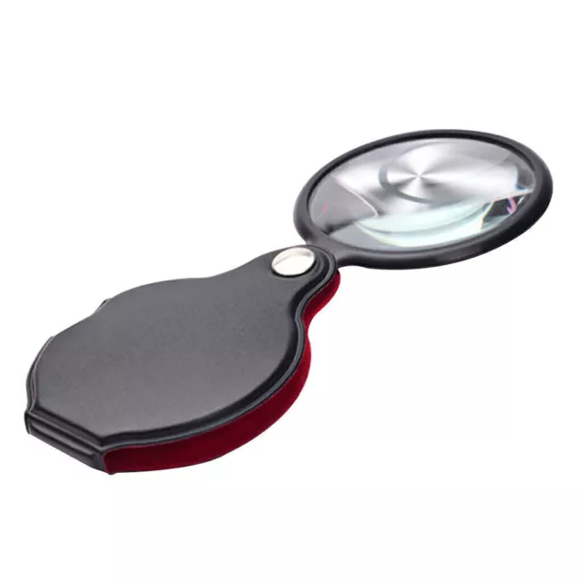 10X Pocket Foldable Magnifier Loupe Mini Reading Optical Magnifying Glass Tool