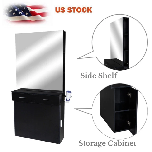 Wall Mount Barber Station Makeup Mirrors Hair Styling Beauty Salon Spa Equipment Wall Mount Barber Station Makeup Mirrors Hair Styling Beauty Salon Spa Equipment