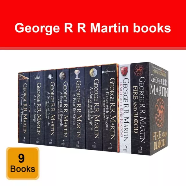 George RR Martin Collection 9 Books Set Fire and Blood, A Game of Thrones