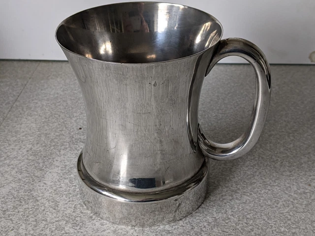 Vintage Silver Plated Pint Beer Tankard- Caskell & Chambers - Lovely Shape