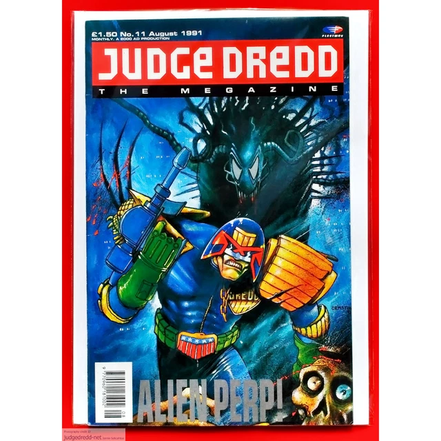 Judge Dredd Lettering JUDGE DREDD MEGAZINE # 11 1 2000AD Magazine Comic Book 1 8 91 1991 UK ...