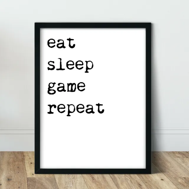 Gaming Prints Posters Gamer Room Pictures Boys Room Decor Home Wall Art Eat Game