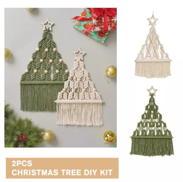 Weihnachtsbaum Zum Selbermachen Weben Makramee Kits Weihnachten Wand Hänge Ornamente D7I2