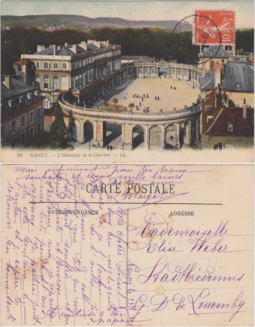 CPA Nancy L´Hemicycle de la Carriere/Blick über die Stadt 1913