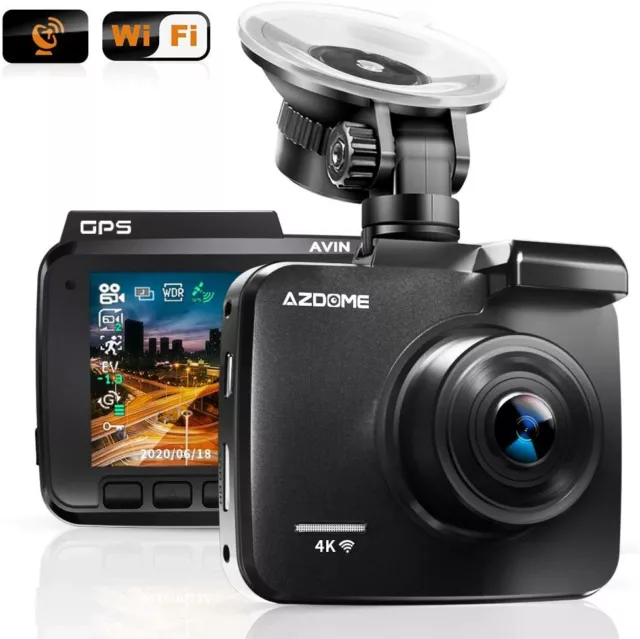 AZDOME 4K 2160P Dashcam mit GPS WIFI G-sensor Nachtsicht Vordere Auto Kamera
