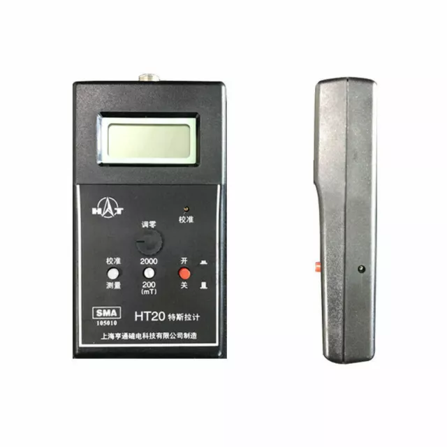 6.3" Handheld Digital Gauss Meter Surface Magnetic Field Tesla Tester Flux Meter
