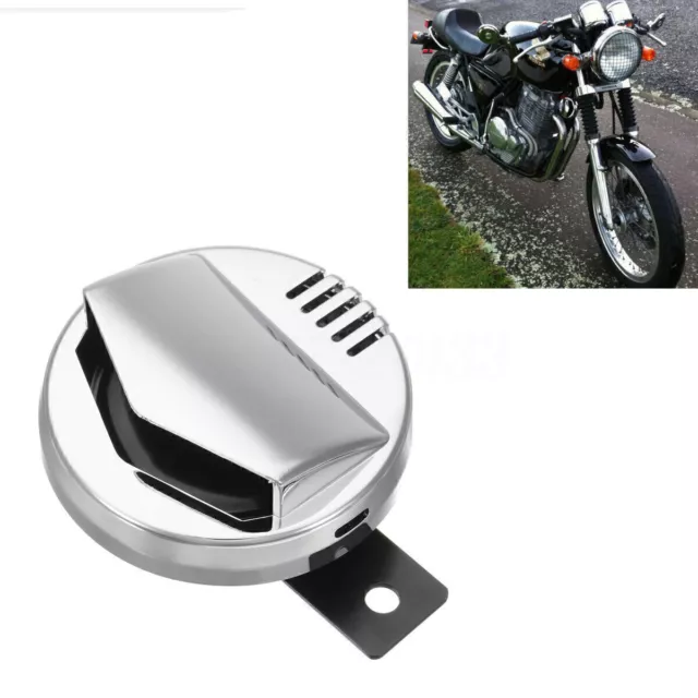 12V Chrom Motorrad Elektrische Hupe Horn 110db 94mm Für Honda Harley Davidson
