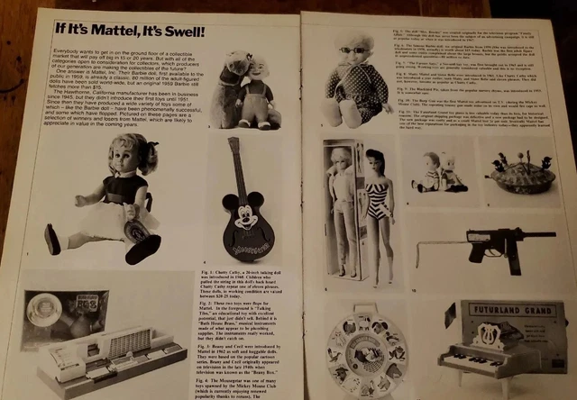Vintage Mattel Toy Catalog 1977 Oop Magazine Ad Mousegetar Disney