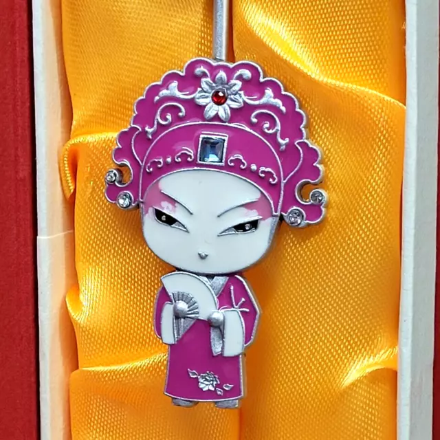 Beijing Peking Opera Mask Bookmark Souvenir Enamel Metal Chinese Anime Style