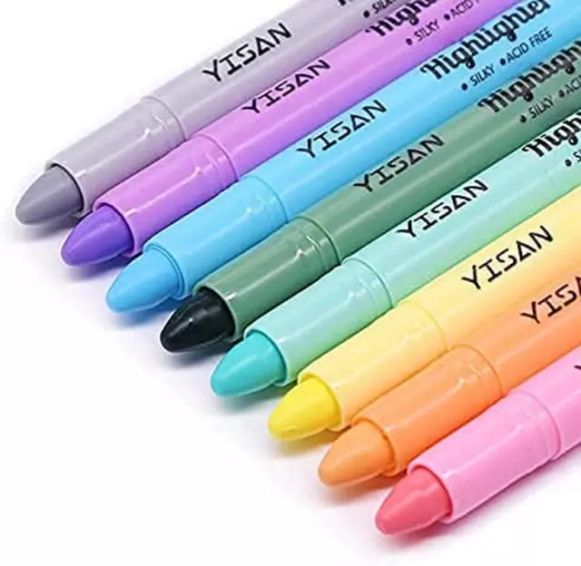 YISAN Gel Textmarker, Bibelmarker Stifte, Bibel Highlighter, Markerstifte Set, 8