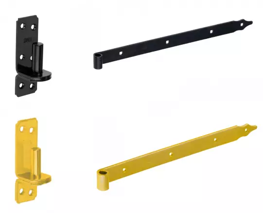 Bande D'Angle Keymet 360x300x50 Mm – 4 Pièces Avec 16 Charnières De Porte, Noir, Acier