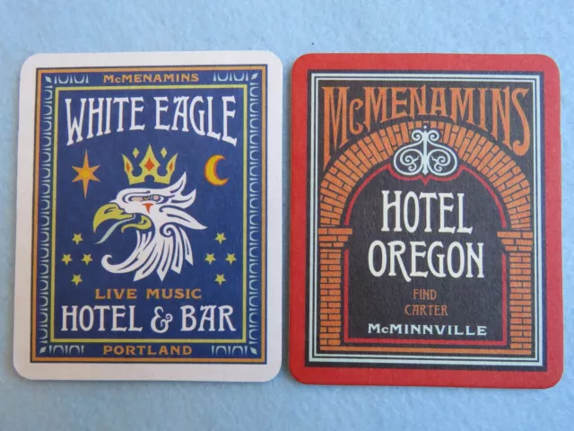 Beer COASTER ~ McMENAMINS Brewing Co White Eagle Hotel & Bar ~ Portland, OREGON