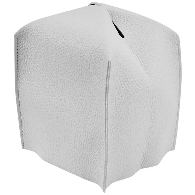 Cubierta de caja de pañuelos, cuero PU refinado bolsillo cuadrado F7G7