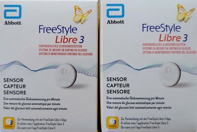 FREESTYLE LIBRE 3 Sensoren, 2 Stück, MHD 31.01.2023, neu + OVP, zum ...