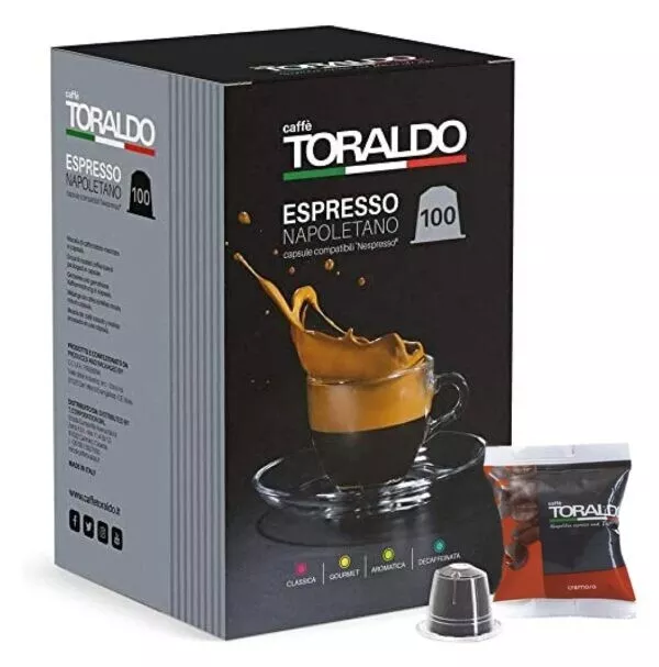 100 Capsule Caffe Toraldo Miscela Cremosa Compatibile Nespresso Sped. Gratuita