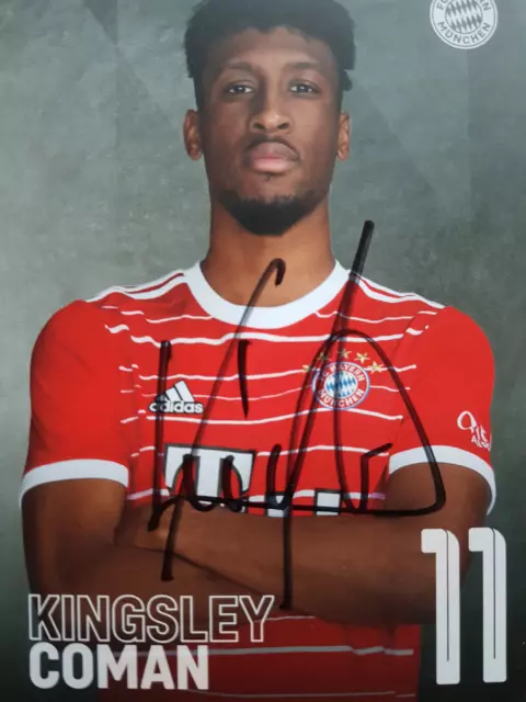 AK Kingsley Coman FC Bayern München 2022/2023 original signiert