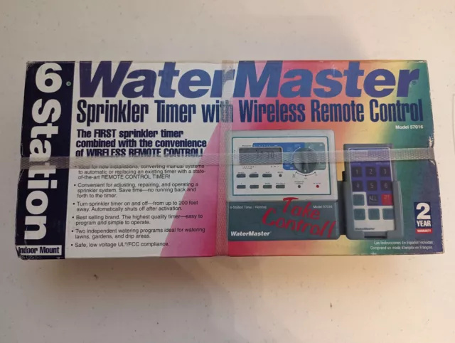 Orbit WaterMaster 57016 6 Station Sprinkler Timer System Controller New