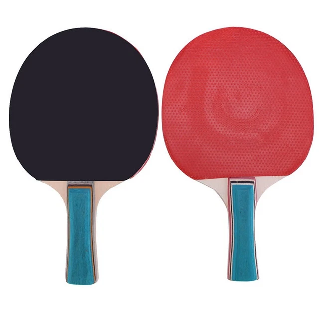 Raquette De Tennis De Table Offensive 7 Plis – Bois, Caoutchouc, Manche Long, 200g, Sac Inclus